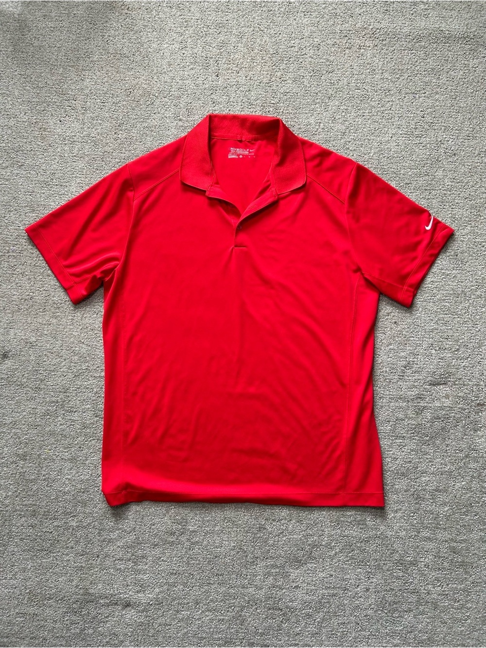 Nike Golf Polo Shirt Mens XL Ruby Red Tour Performance Dri Fit Solid Casual